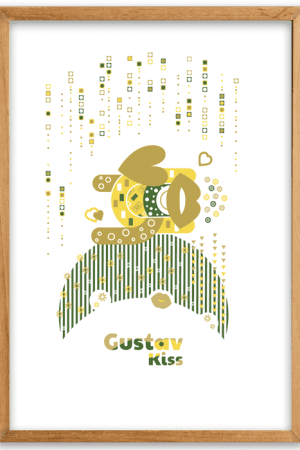 sérigraphie inspiration Le Baiser de Gustav Klimt