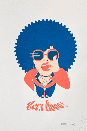 femme rétro dynamique peps