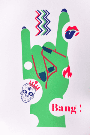 doigt rock bang